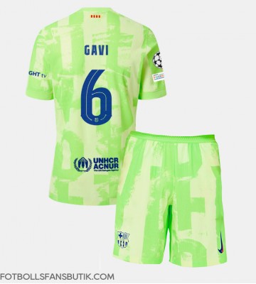 Barcelona Paez Gavi #6 Replika Tredje Tröja Barn 2024-25 Kortärmad (+ Korta byxor)